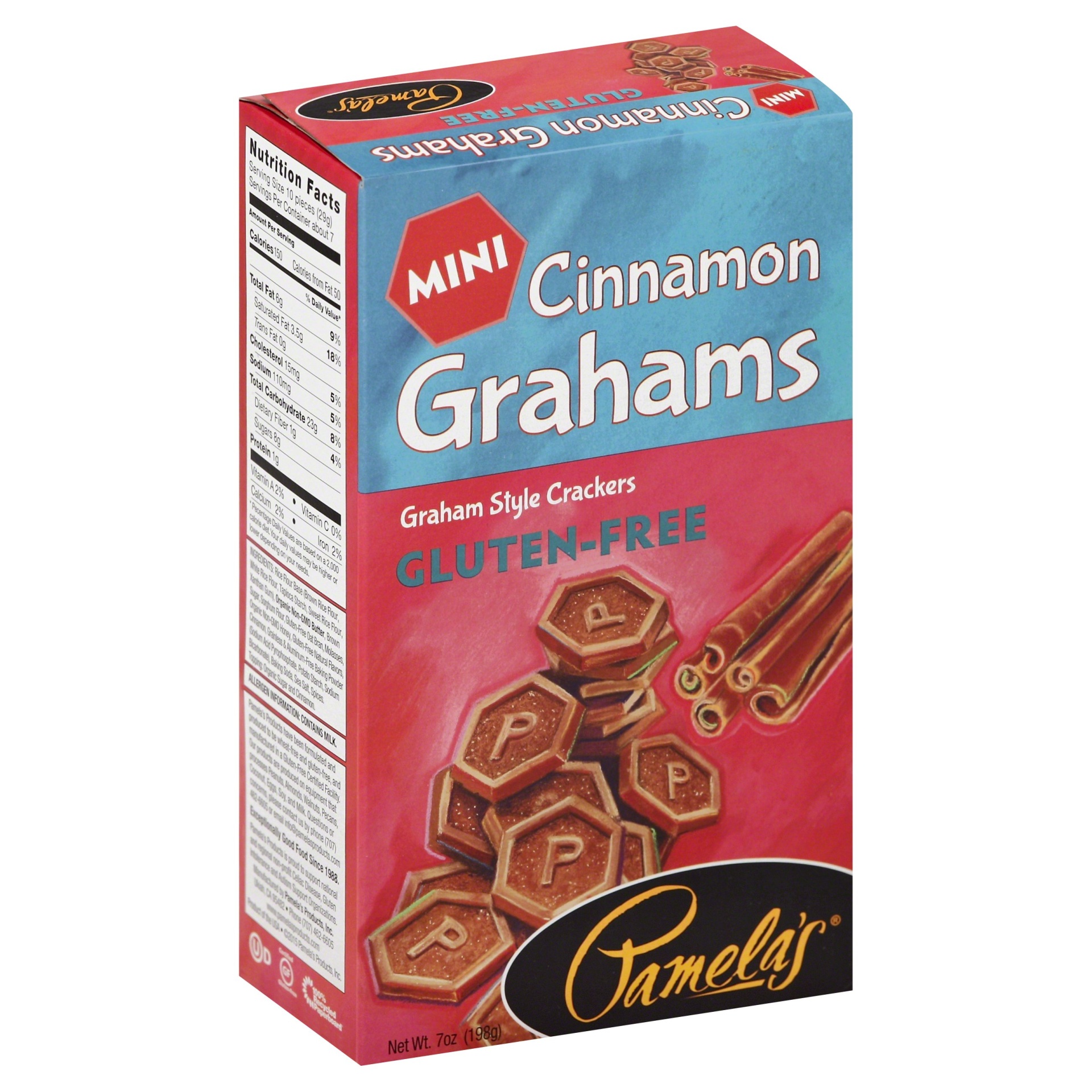 slide 1 of 1, Pamela's Mini Cinnamon Grahams, 7 oz