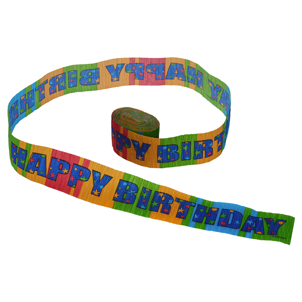 slide 1 of 2, AMERICAN GREETINGS Happy Birthday Party Streamers, 30 ft., 30 ft
