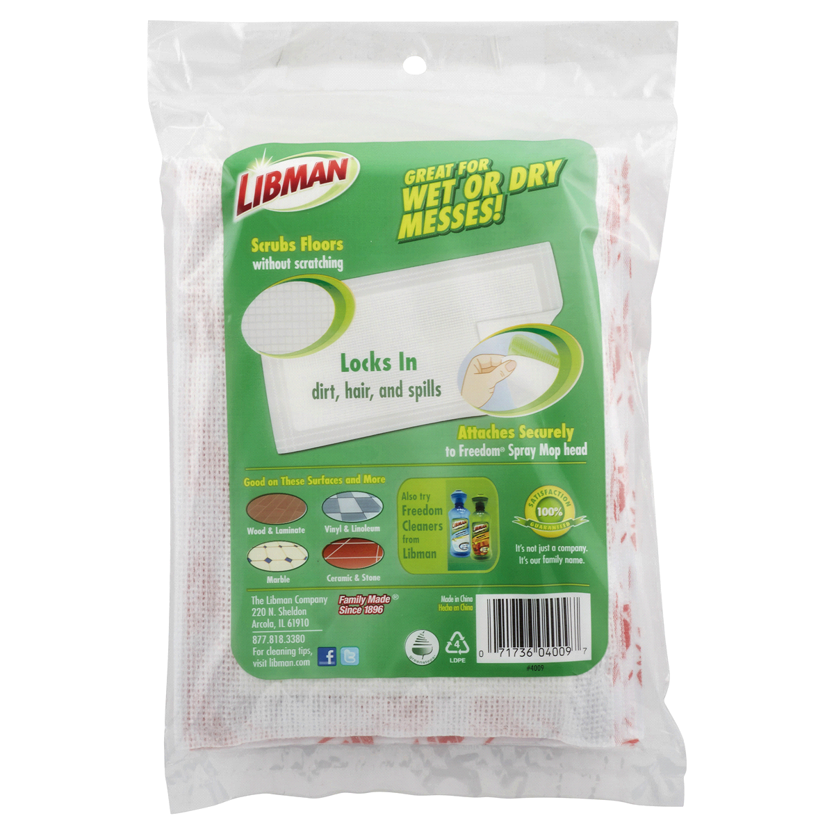 slide 2 of 2, Libman Freedom Disposable Cleaning Pads, 3 ct