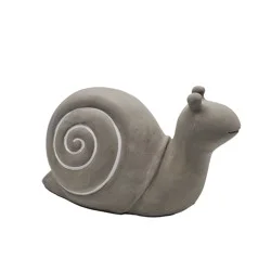 HD Designs Outdoors Snail Statuary - Gray