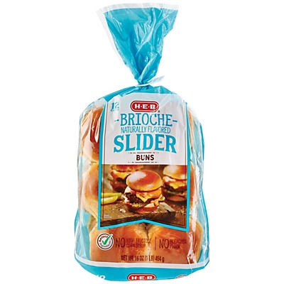 slide 1 of 1, H-E-B Select Ingredients BriocheSlider Buns, 12 ct