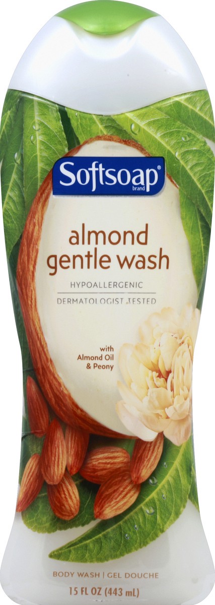 slide 2 of 2, Softsoap Gentle Body Wash Almond Oil & Peony, 15 fl oz