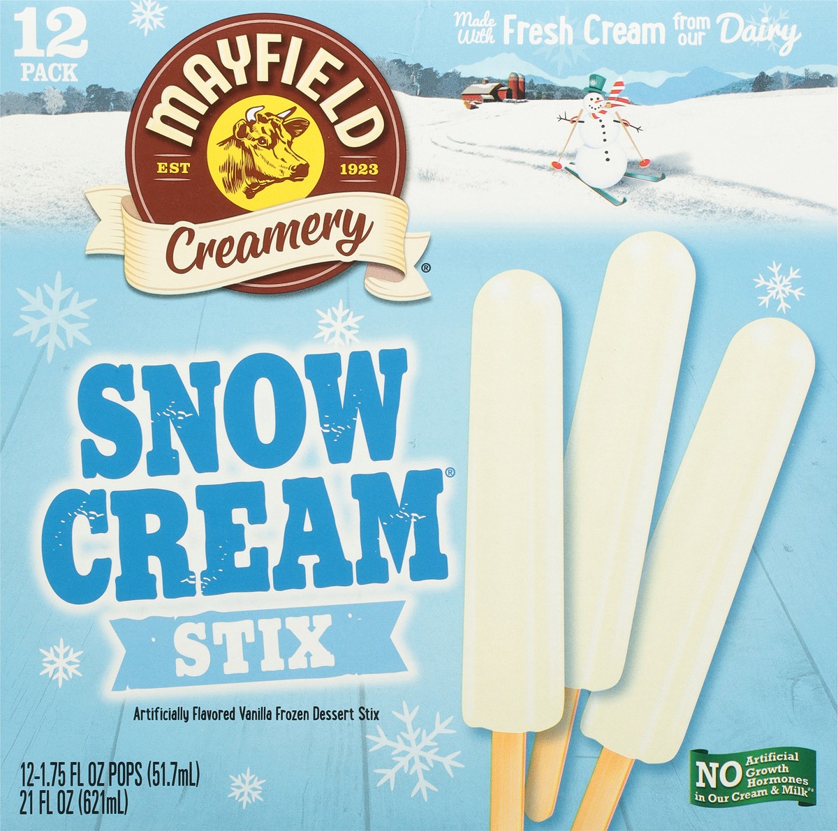 slide 6 of 9, Mayfield Creamery Snow Cream Stix 12 - 1.75 fl oz Pops, 12 ct