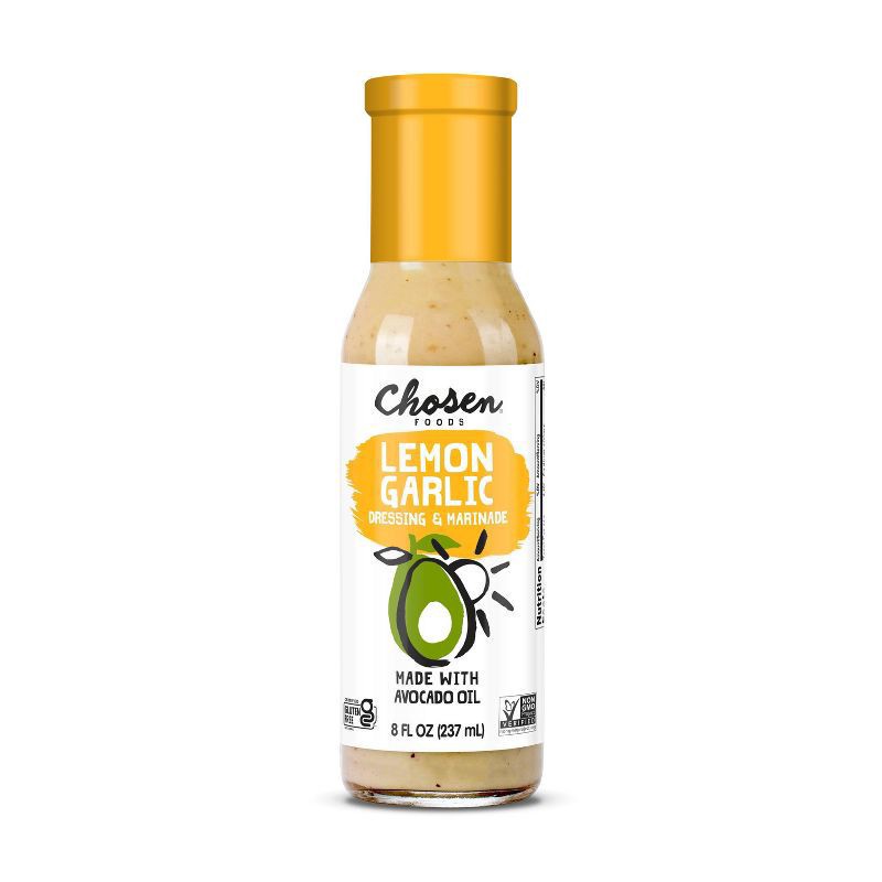 slide 1 of 3, Chosen Foods Lemon Garlic Dressing And Marinade 8 Ounces, 8 oz