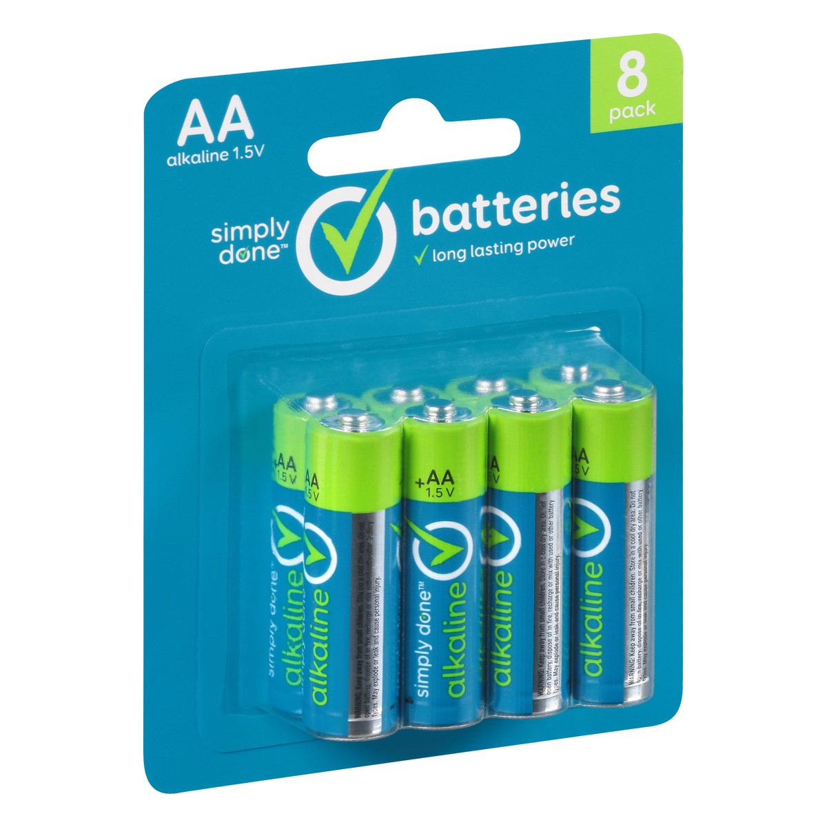 slide 2 of 9, Simply Done 8 Pack AA Alkaline Batteries 8 ea, 8 ct