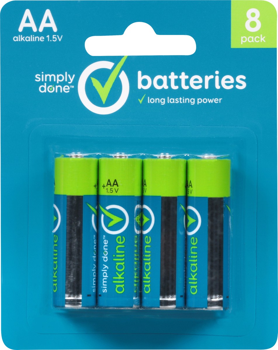 slide 7 of 9, Simply Done 8 Pack AA Alkaline Batteries 8 ea, 8 ct