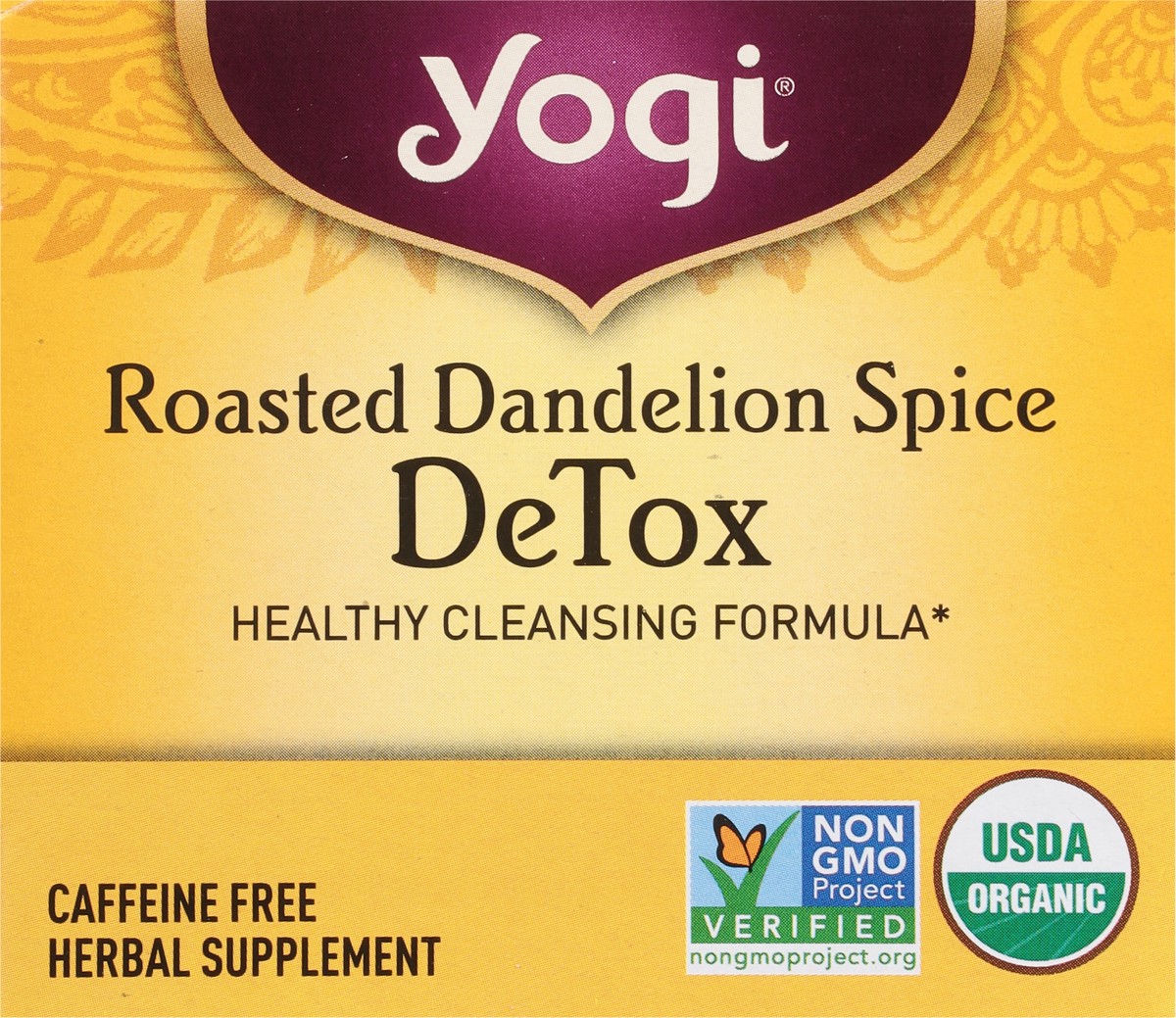 slide 8 of 12, Yogi Detox Roasted Dandelion Spice Herbal Supplement 16 Tea Bags, 16 ct