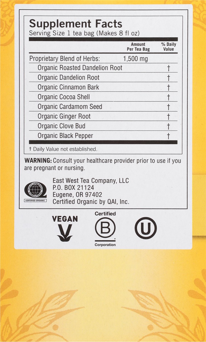 slide 5 of 12, Yogi Detox Roasted Dandelion Spice Herbal Supplement 16 Tea Bags, 16 ct
