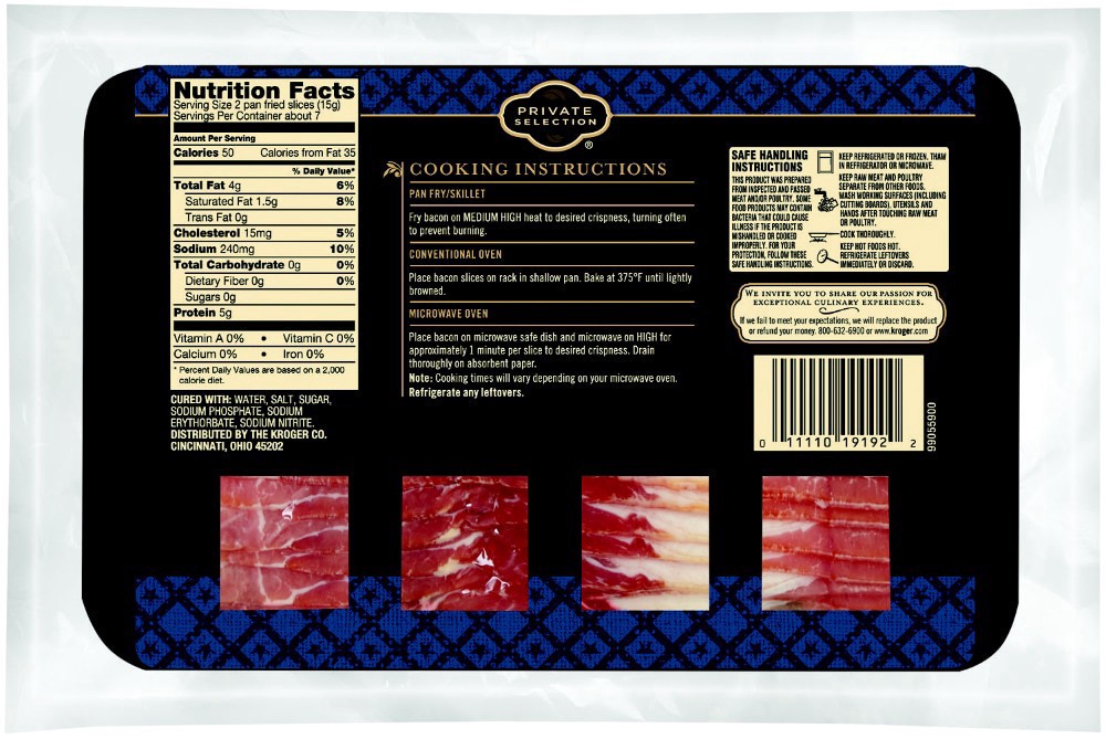 slide 2 of 2, Private Selection Center Cut Double Smoked Bacon, 12 oz