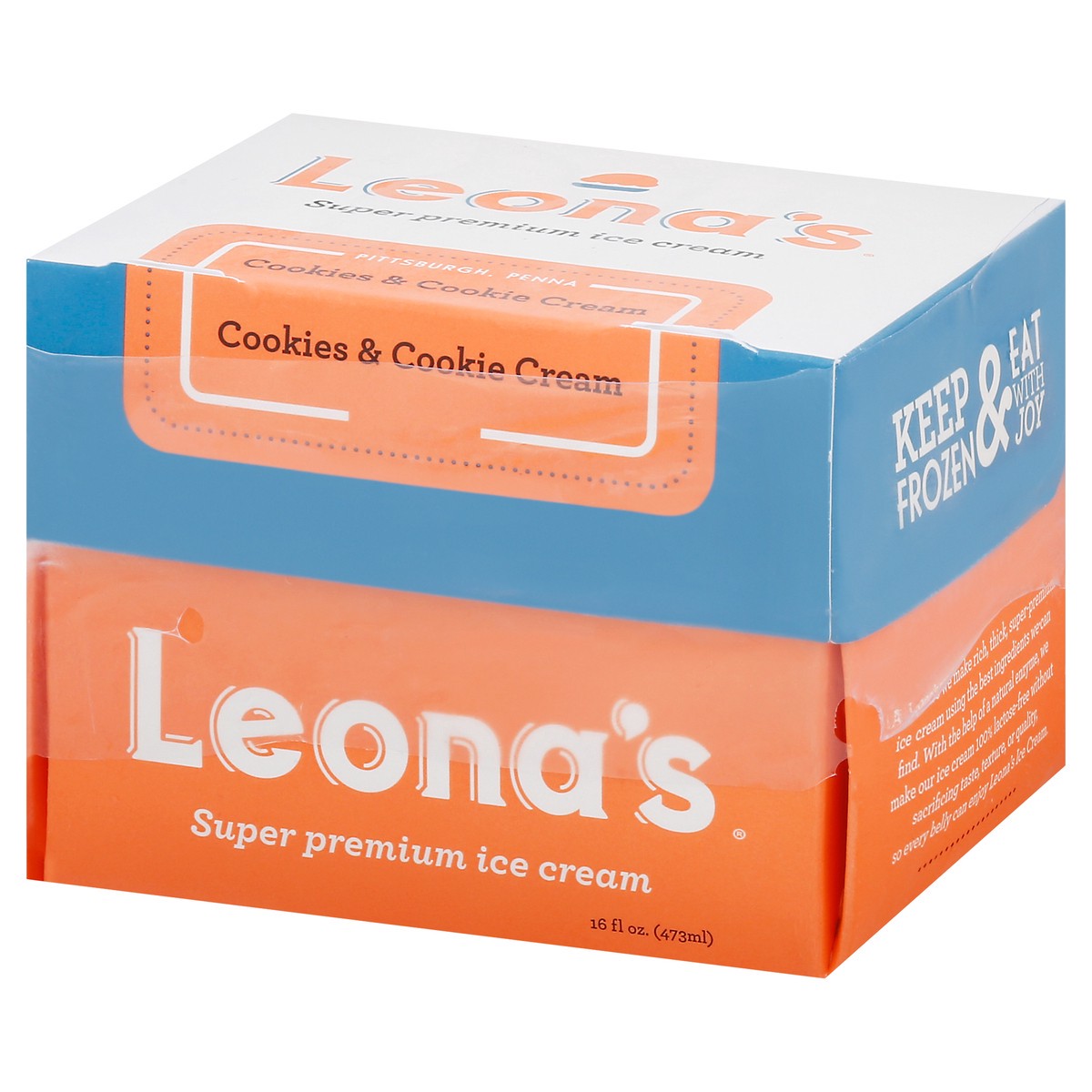 slide 8 of 13, Leona's Ice Cream Cookies & Cream, 16 oz