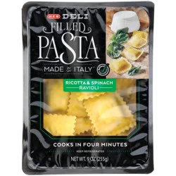 H-E-B Deli Filled Ravioli Pasta – Ricotta & Spinach