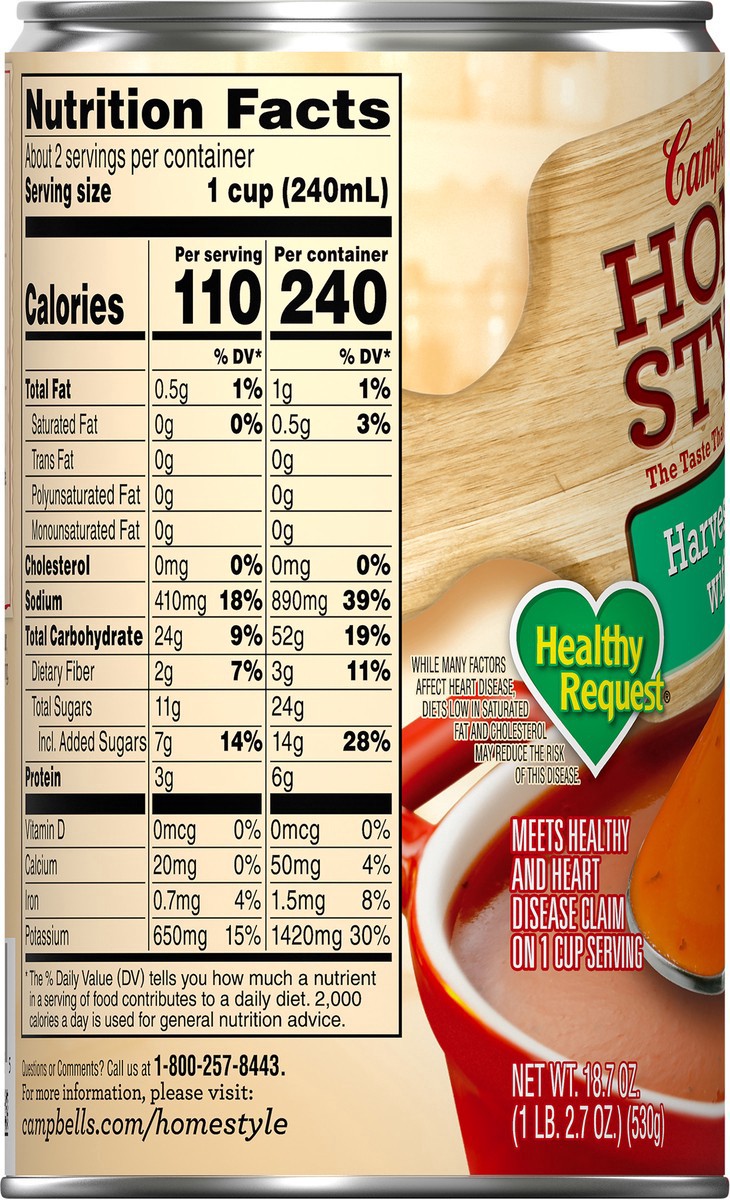 slide 2 of 14, Campbell's Homestyle Healthy Request Soup, Harvest Tomato Soup, 18.7 Oz Can, 18.7 oz