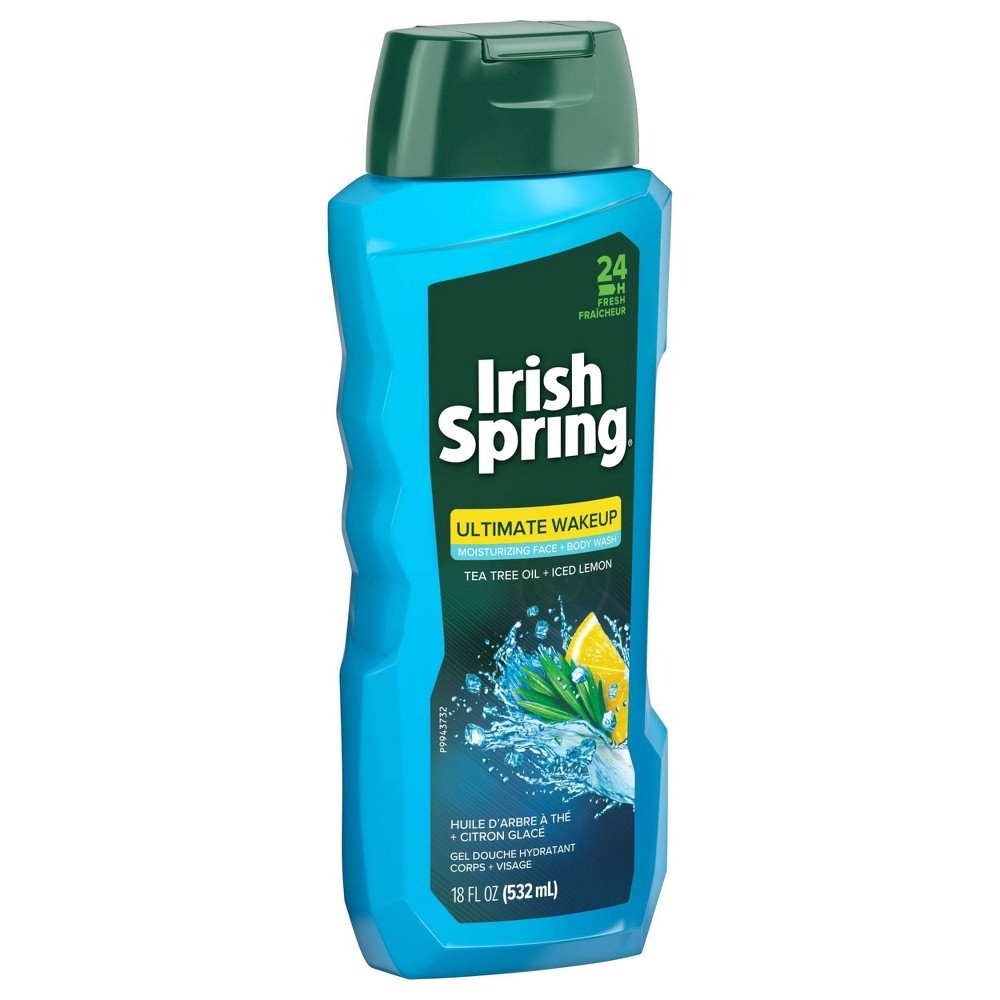 slide 2 of 6, Irish Spring Ultimate Wake Up Tea Tree Face & Body Wash for Men, 18 oz