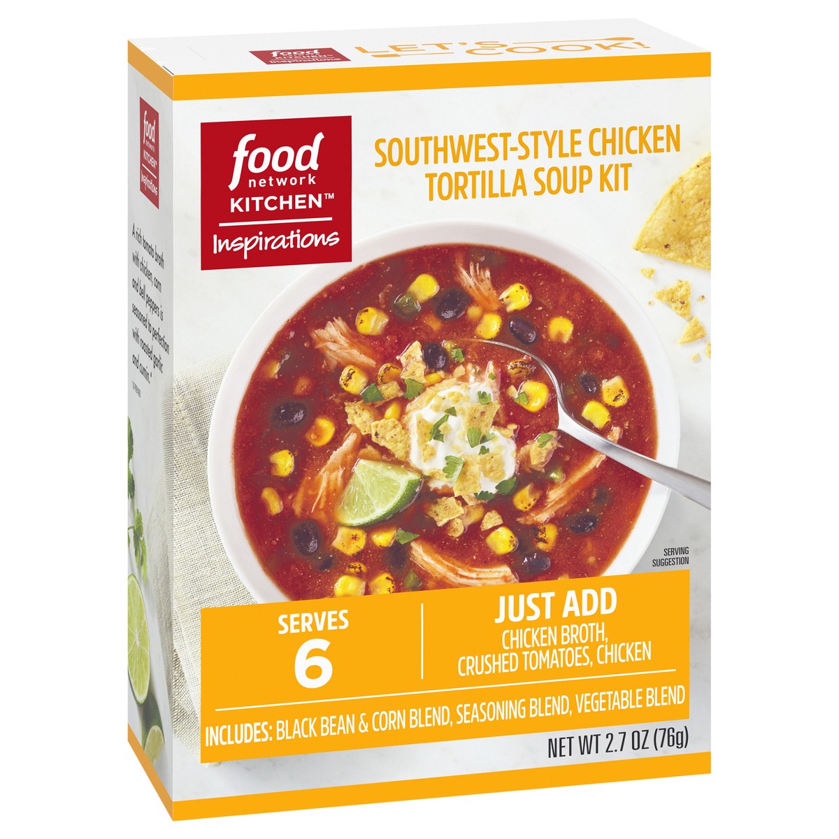 slide 2 of 13, Food Network Kitchen Inspirations Southwest-Style Chicken Tortilla Soup Meal Kit, 2.7 oz Box, 2.7 oz