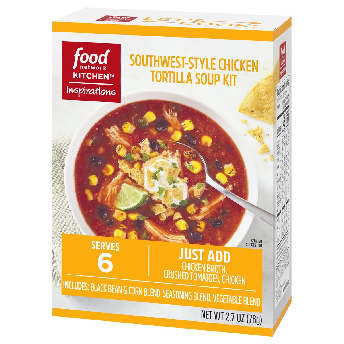 slide 9 of 13, Food Network Kitchen Inspirations Southwest-Style Chicken Tortilla Soup Meal Kit, 2.7 oz Box, 2.7 oz