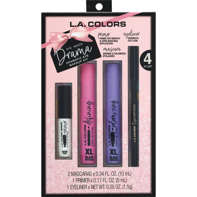 slide 1 of 1, L.A. Colors Eye Needs Drama 4-Piece Eye Makeup Kit, 1 ct
