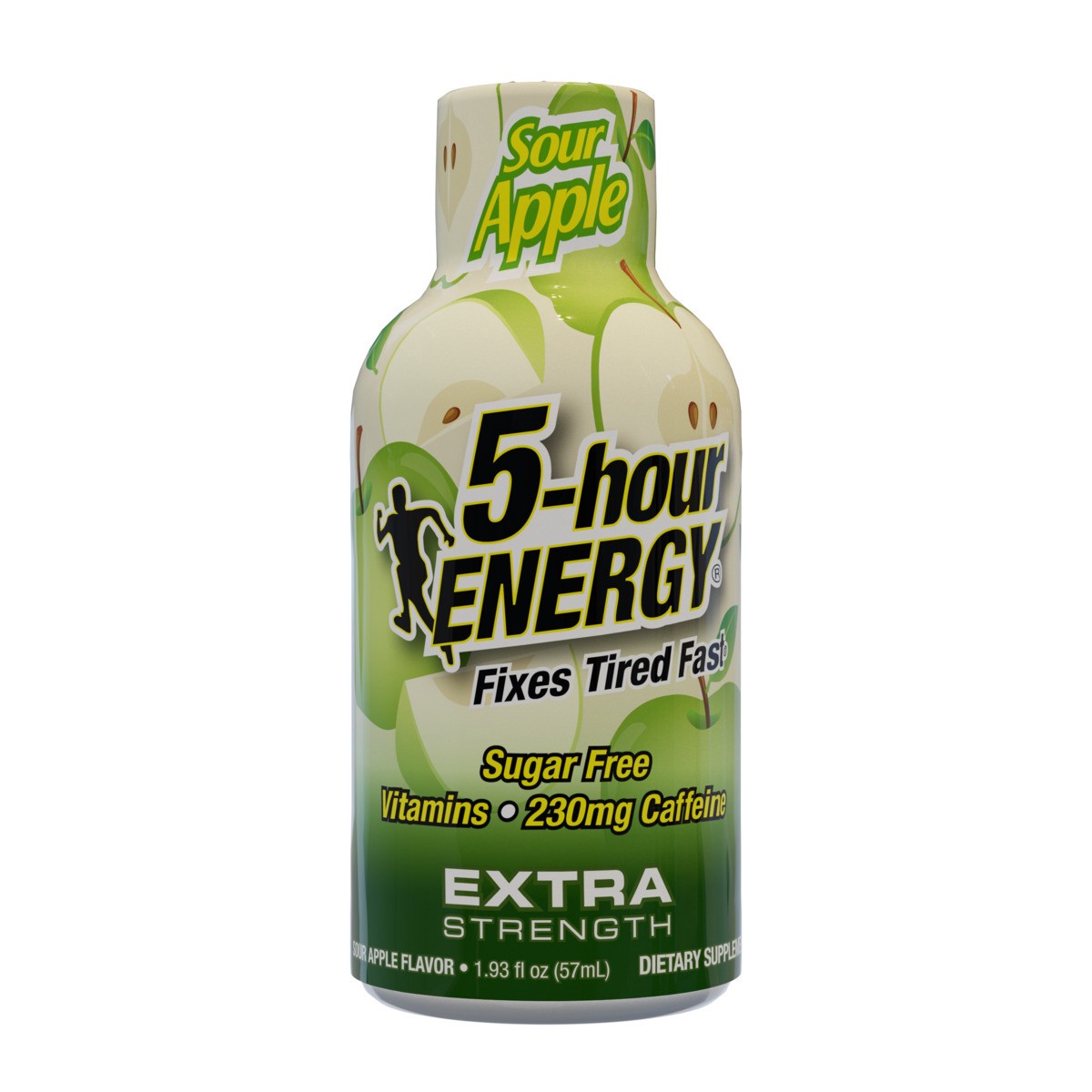 slide 1 of 7, 5-hour ENERGY, Extra Strength, Sour Apple, Shot, 1.93 oz., 1.93 oz