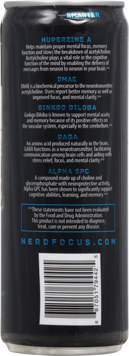 slide 7 of 9, Nerd Focus + Energy Supplement 12 fl oz, 12 fl oz
