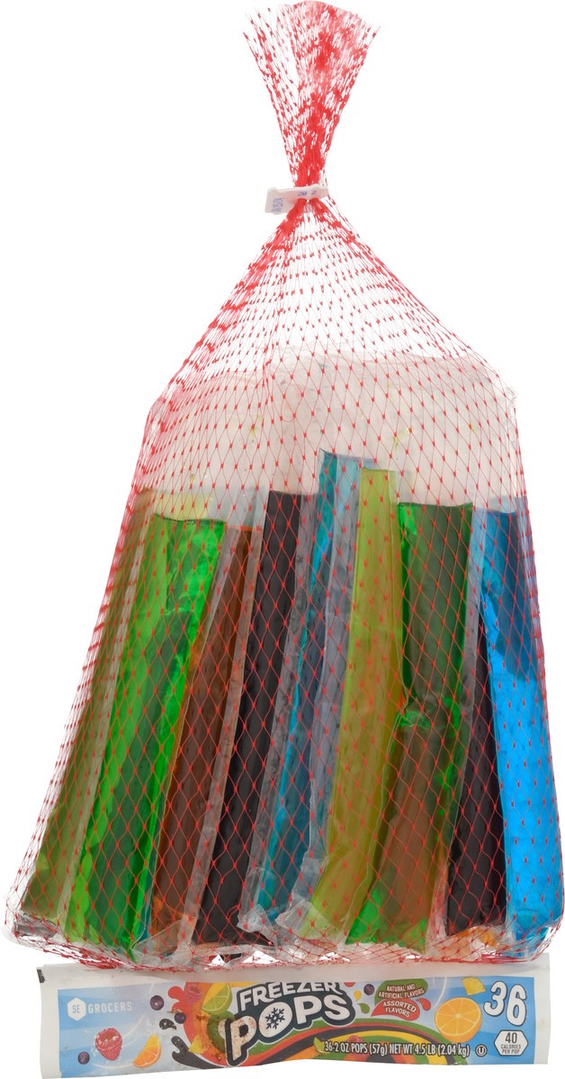 slide 9 of 9, Se Grocers Freezer Fun Pops, 36 ct