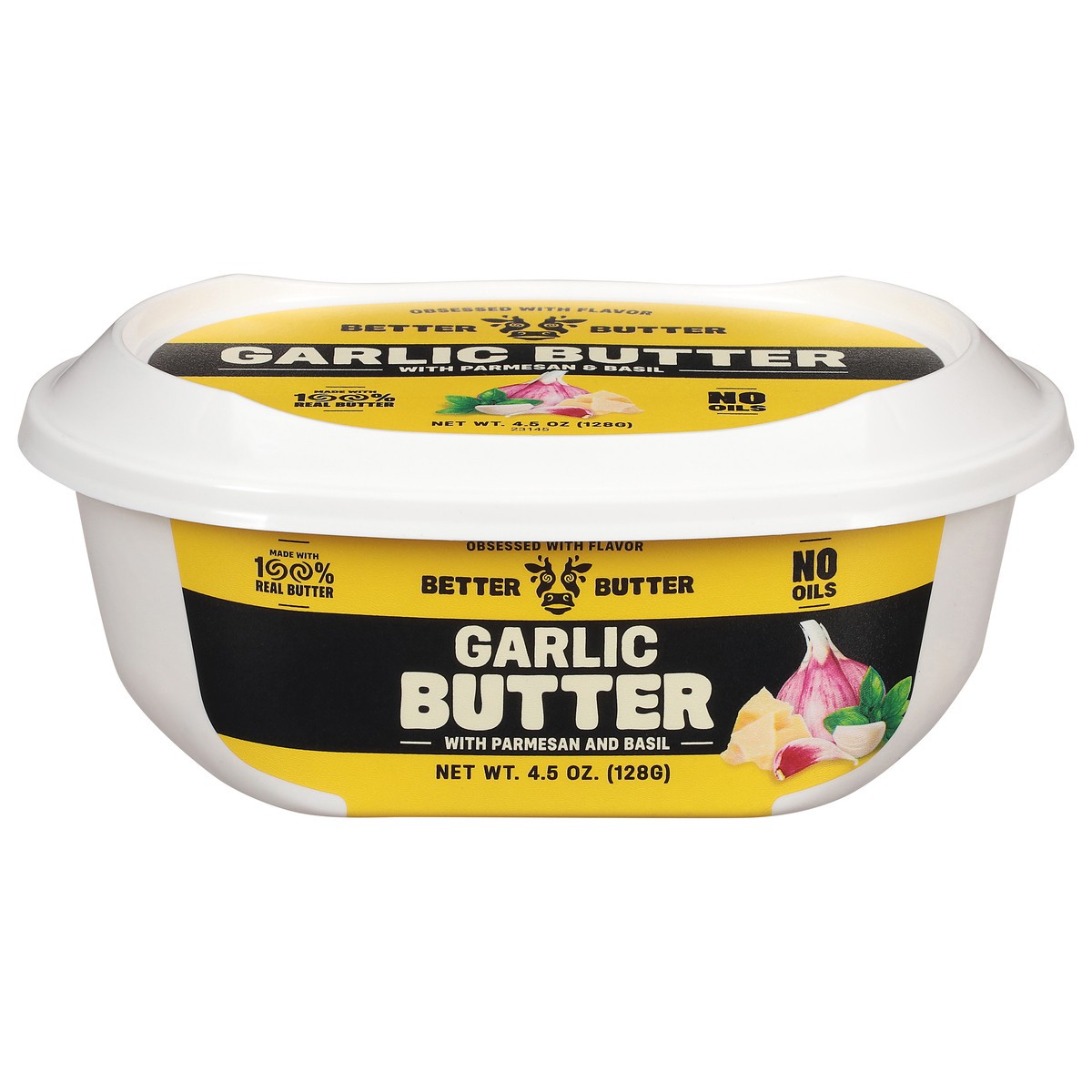 slide 1 of 11, Better Butter Garlic Butter with Parmesan and Basil 4.5 oz, 4.5 oz