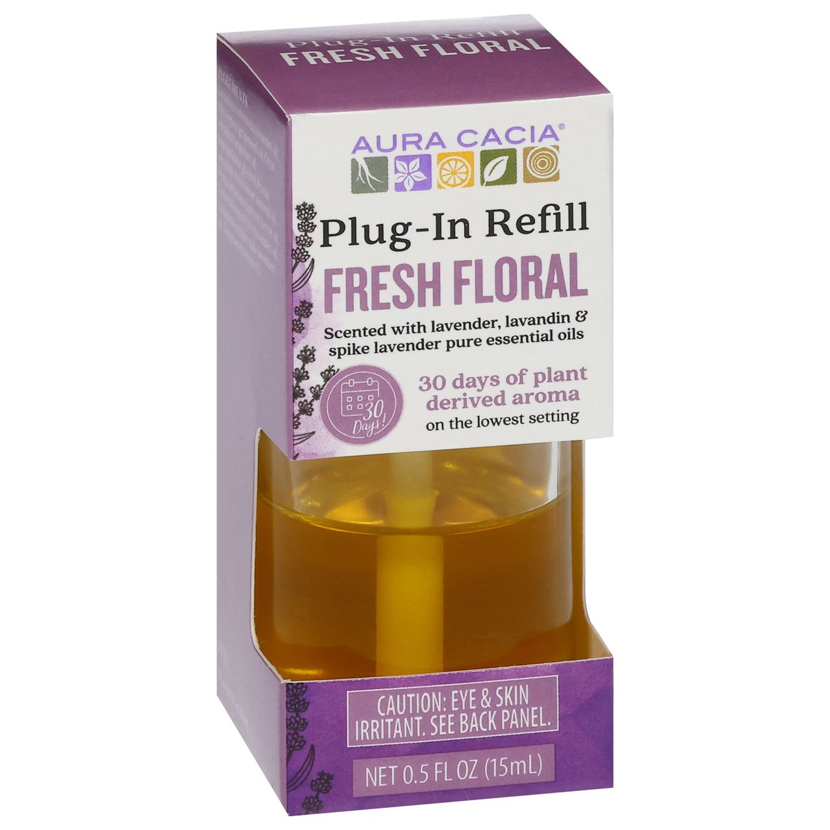 slide 3 of 4, Aura Cacia Fresh Floral Plug-In Refill 0.5 fl oz, 0.5 fl oz