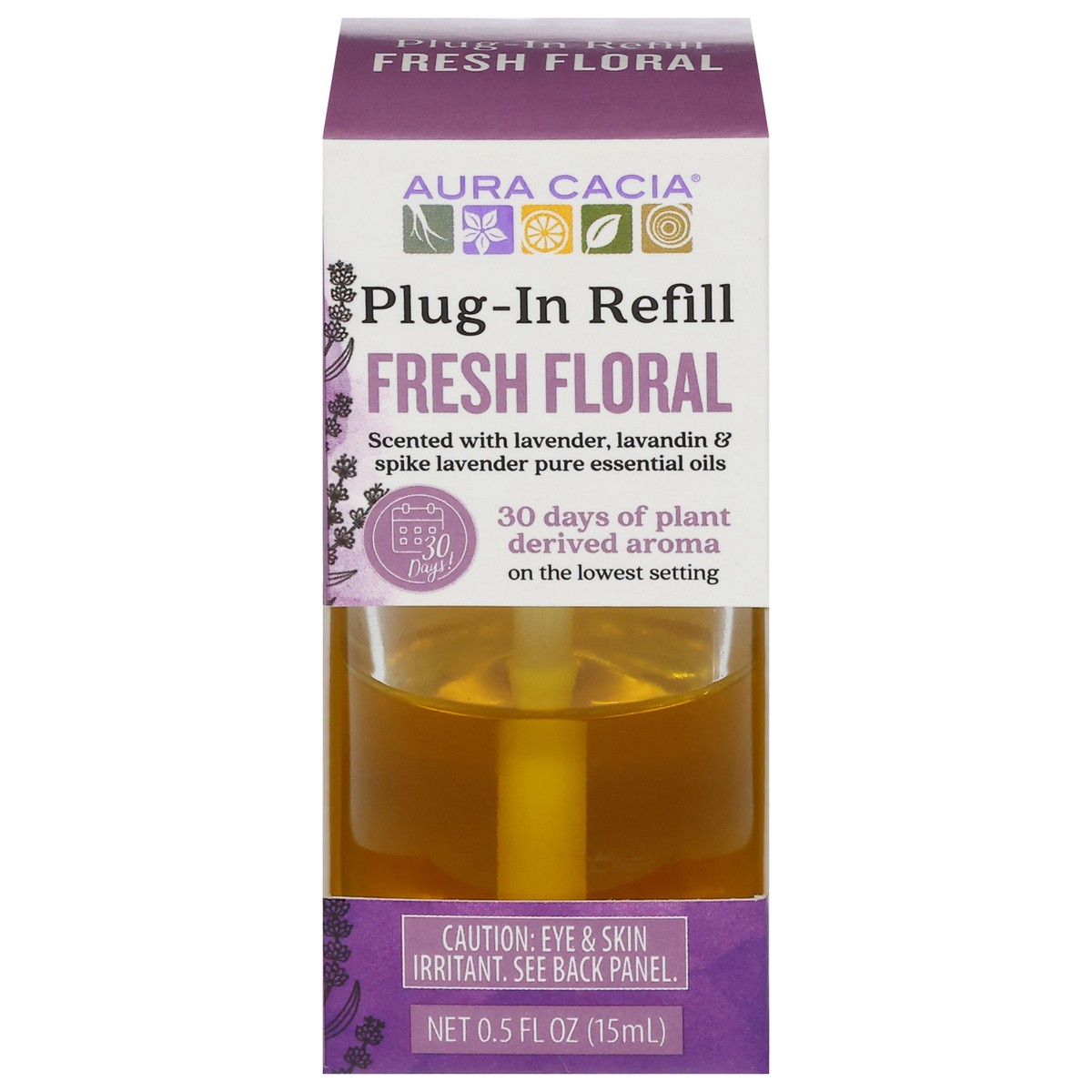 slide 1 of 4, Aura Cacia Fresh Floral Plug-In Refill 0.5 fl oz, 0.5 fl oz