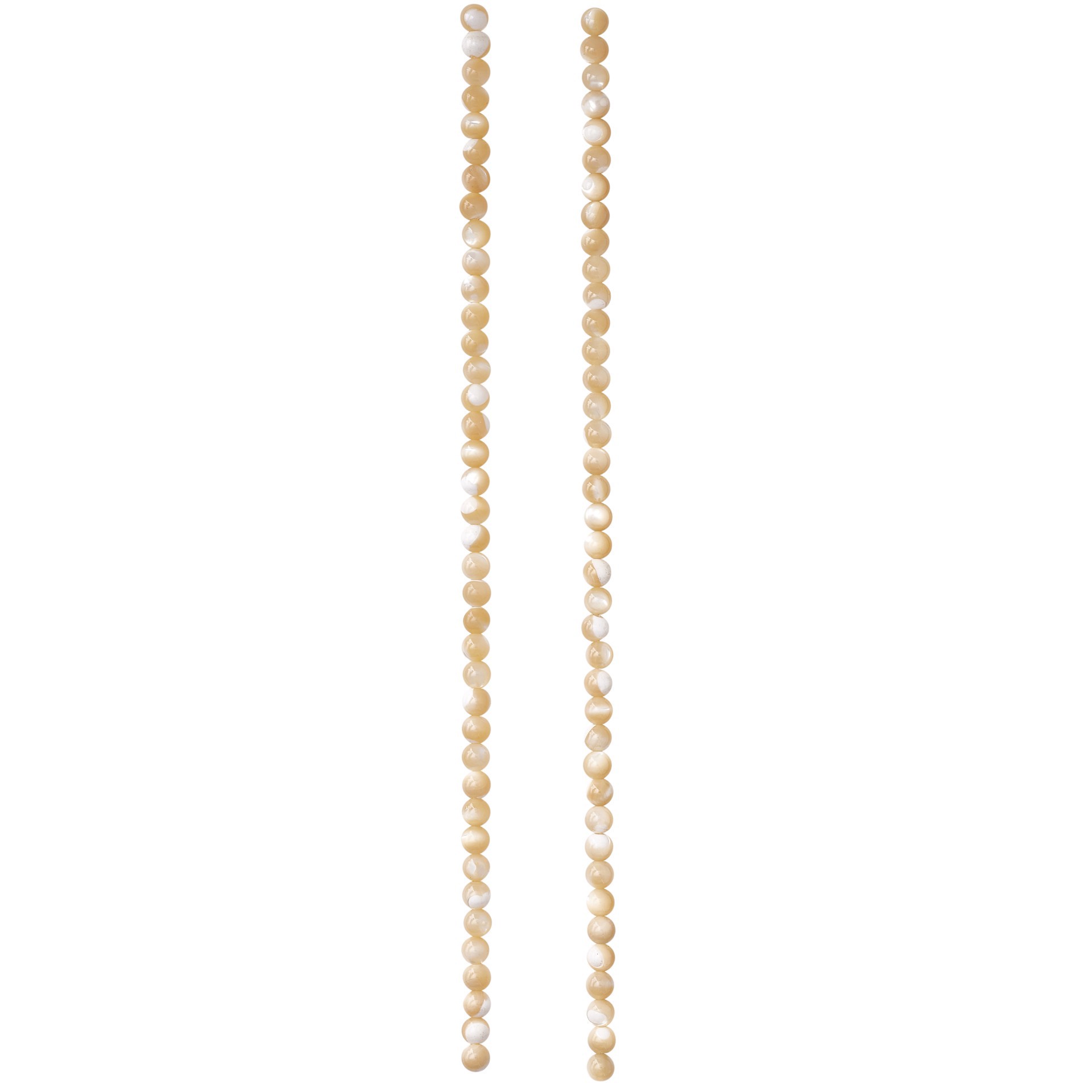 slide 3 of 3, Natural Amber Mother Of Pearl Beads, 4mm By Bead Landing, 4 mm