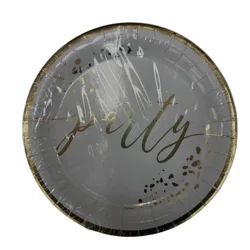 Meijer Round 9in Plates Party Foil 20 Ct