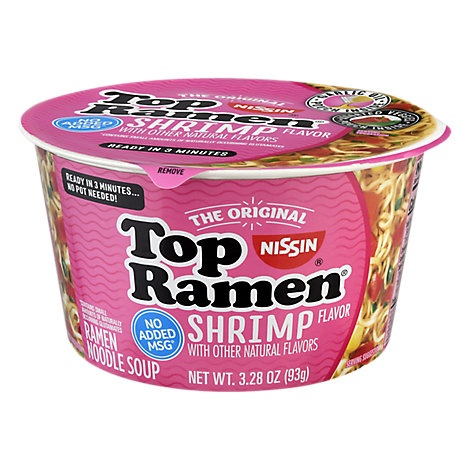 slide 1 of 1, Nissin Top Ramen Bowl Shrimp, 3.28 oz