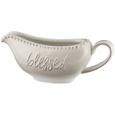 slide 1 of 1, American Atelier Jay Bianca Blessed Holiday Ceramic Gravy Boat, 1 ct