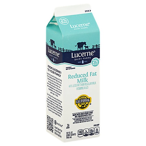 slide 1 of 1, Lucerne Milk Reduced Fat 2%, 1 qt