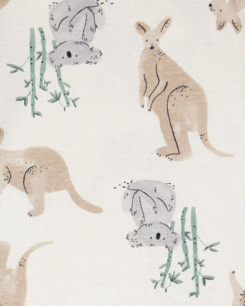 slide 3 of 7, Carter's Baby 5-Pack Kangaroo Cloud Short-Sleeve Bodysuits Multi 12M, 1 ct