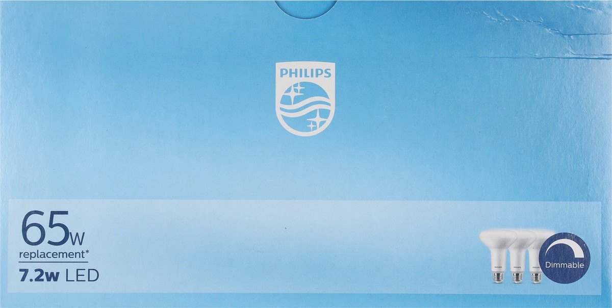 slide 7 of 9, Philips 7.2 Watts Dimmable Daylight LED Light Bulbs 3 ea, 3 ct