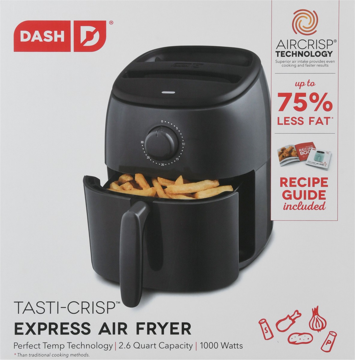 slide 5 of 11, Dash Tasti-Crisp Express Air Fryer 1 ea, 2.6 qt