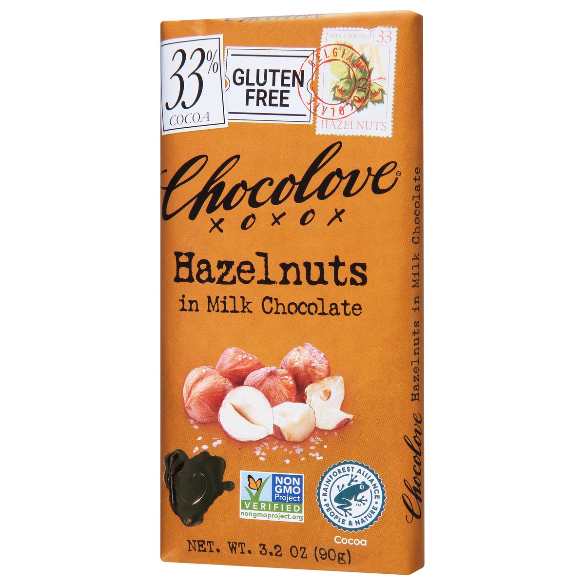 slide 8 of 9, Chocolove Hazelnuts In Milk Chocolate Bar, 3.2 oz