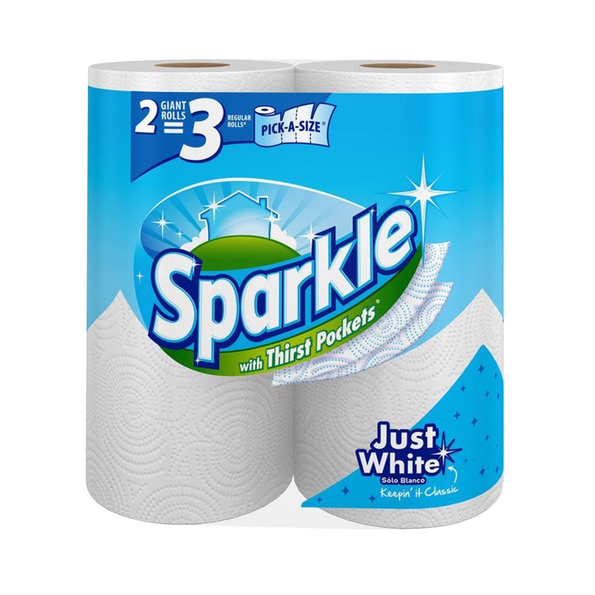 slide 1 of 1, Sparkle Just White Pickasize Paper Towels , 2 ct