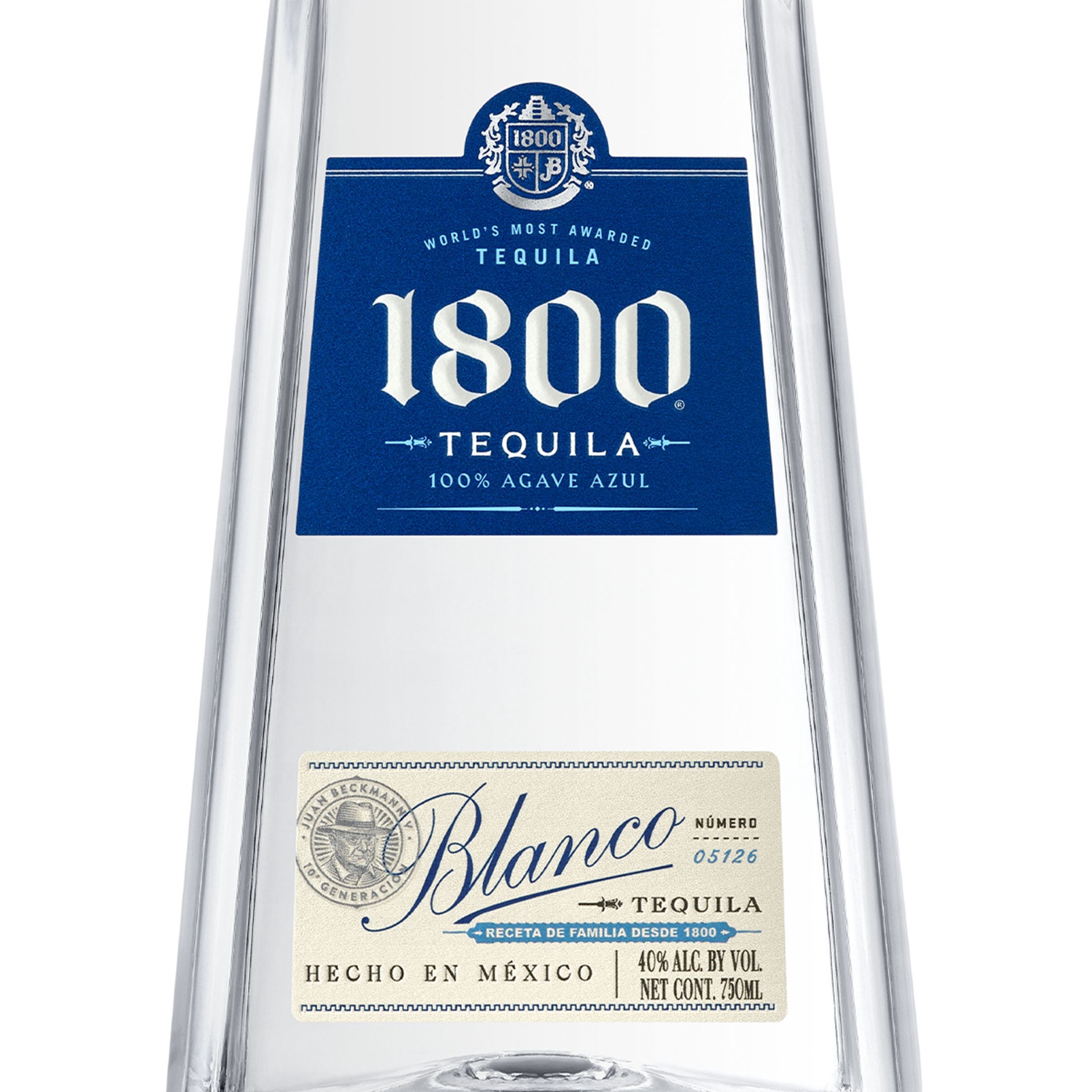 slide 2 of 5, 1800 Silver 100% Agave Reserva Tequila 750.0 ml, 750 ml
