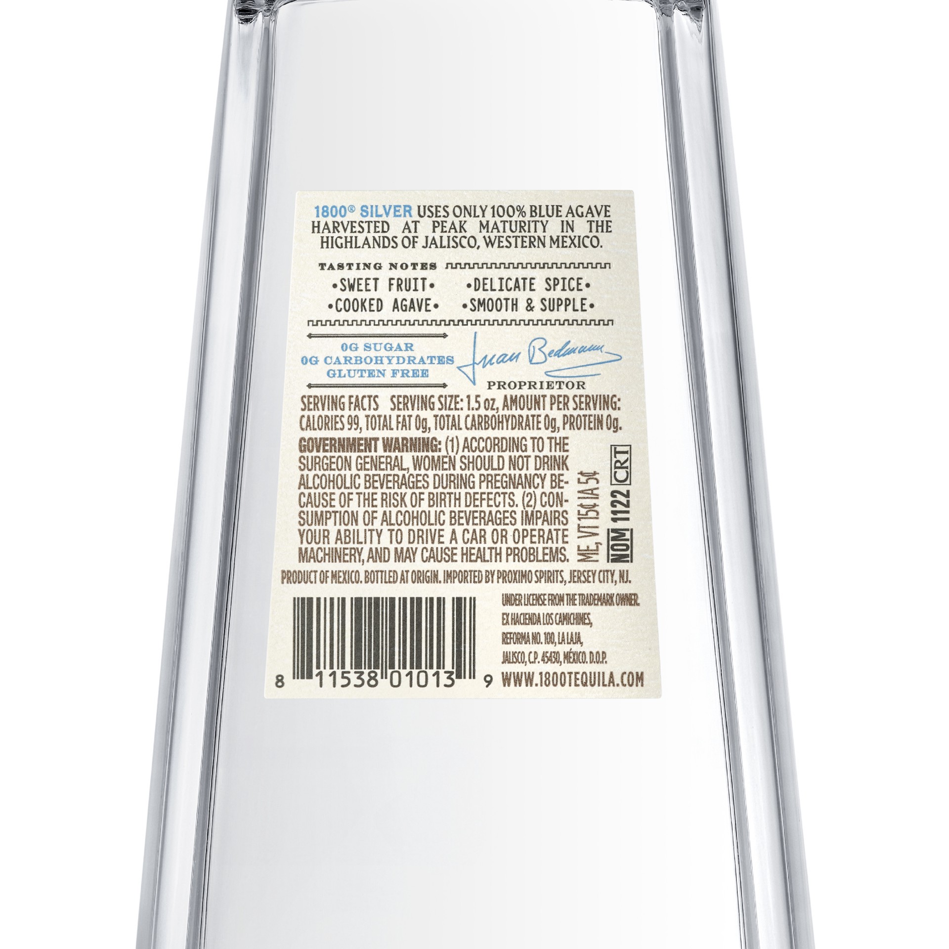 slide 4 of 5, 1800 Tequila Blanco 80 Proof - 750 ml, 750 ml