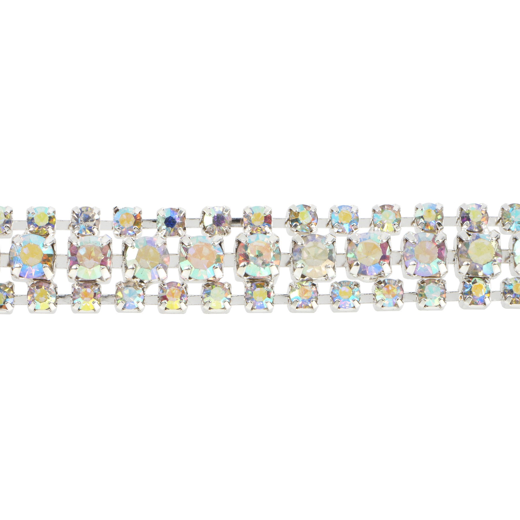 slide 2 of 2, 3yd. Glass 3-Row Rhinestone Chain Spool By Bead Landing, 3 yd