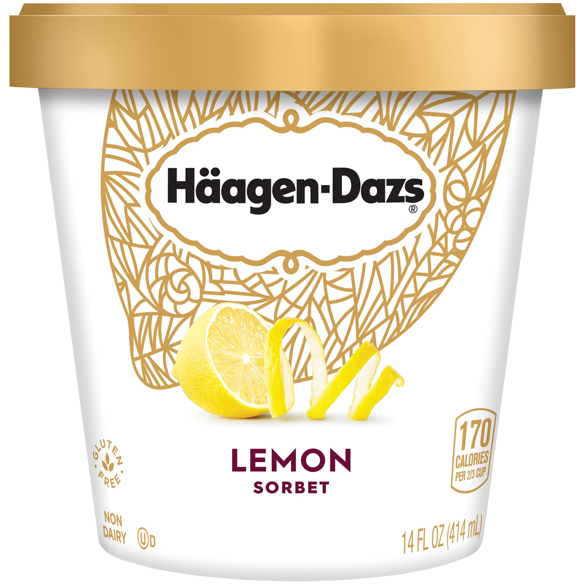 slide 2 of 4, Häagen-Dazs Lemon Sorbet, 14 fl oz
