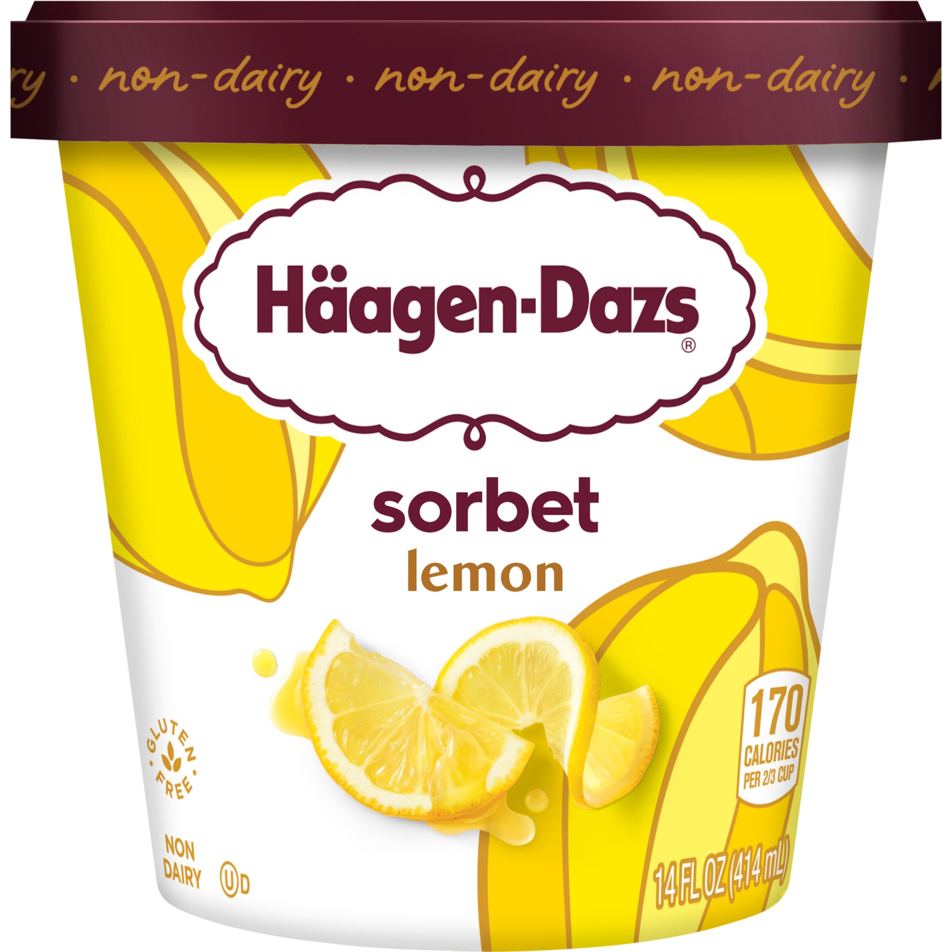slide 1 of 7, Haagen-Dazs Lemon Sorbet, 14 fl oz