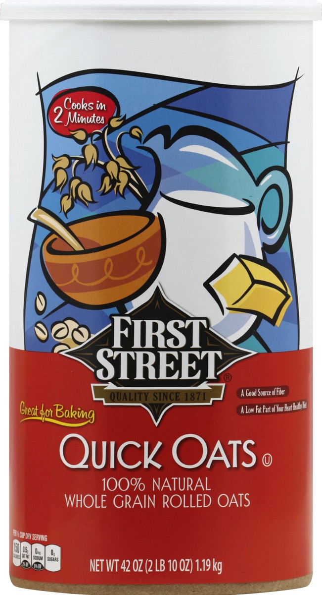 slide 2 of 6, First Street Quick Oats, 42 oz