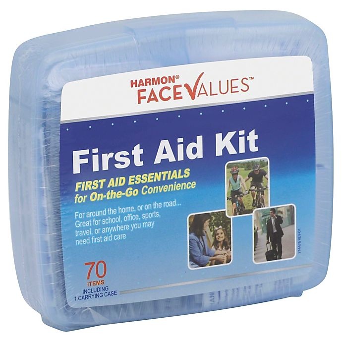 slide 1 of 1, Harmon Face Values First Aid Kit, 70 ct