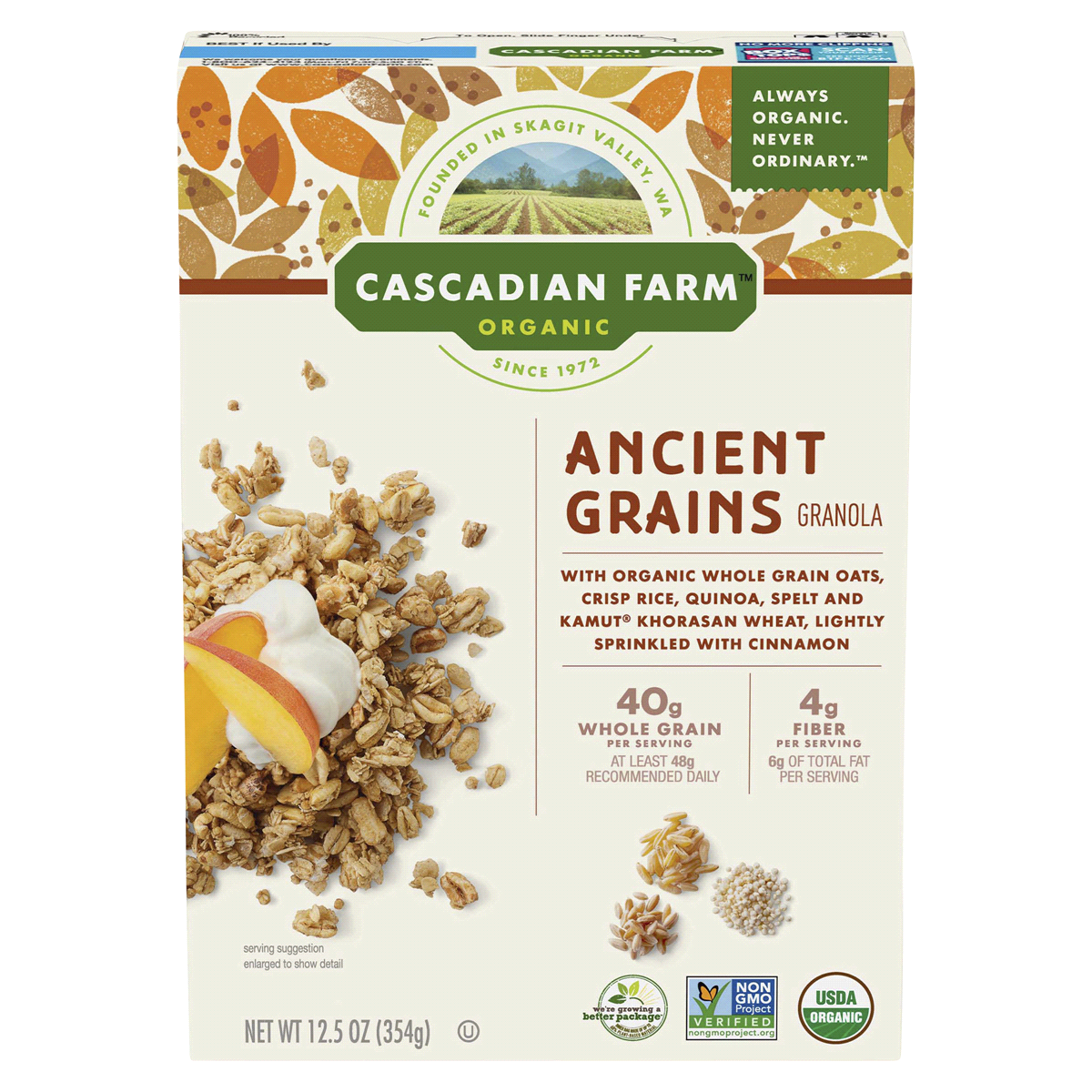 slide 1 of 1, Cascadian Farm Ancient Grains Granola, 12.5 oz