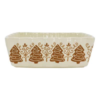 slide 1 of 4, 8" X 4.5" Gingerbread Tree Ceramic Baking Dish By Ashland, 8 in x 4.5 in