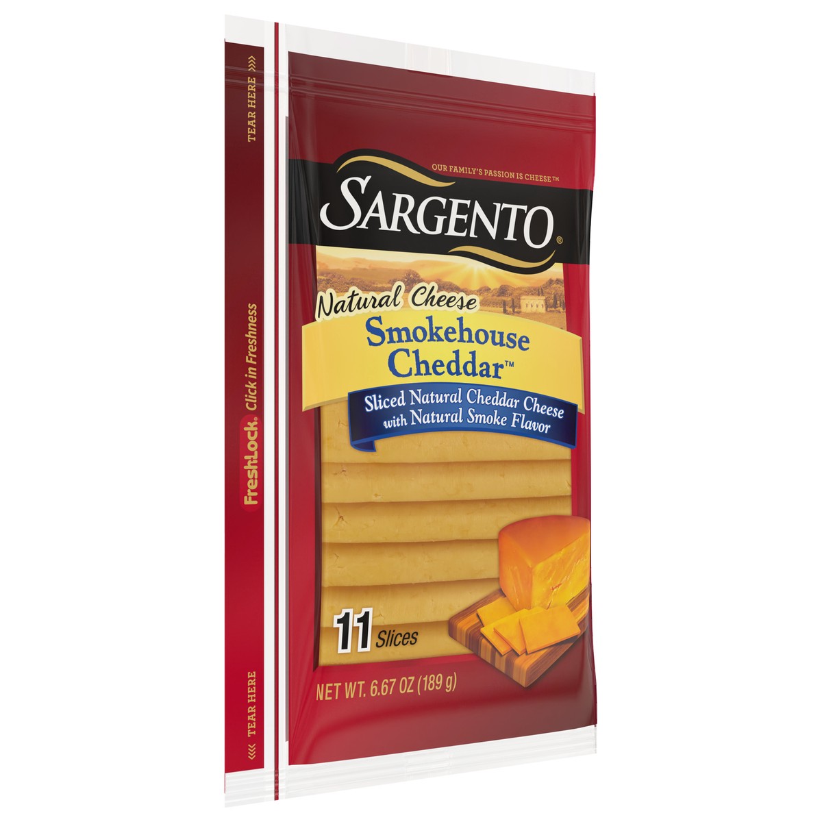 slide 6 of 8, Sargento Natural Smokehouse Cheddar Sliced Cheese - 6.67oz/11 slices, 6.67 oz