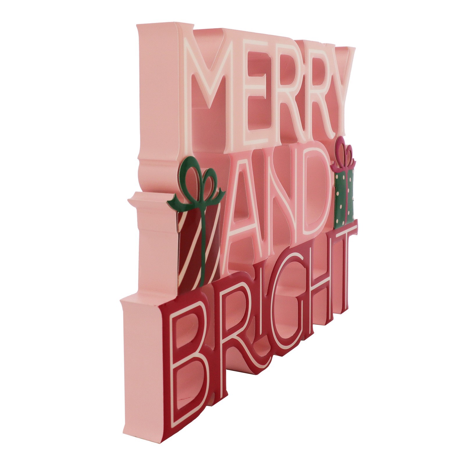 slide 4 of 4, 12" Merry & Bright Gift Box Tabletop Decor By Ashland, 12 in