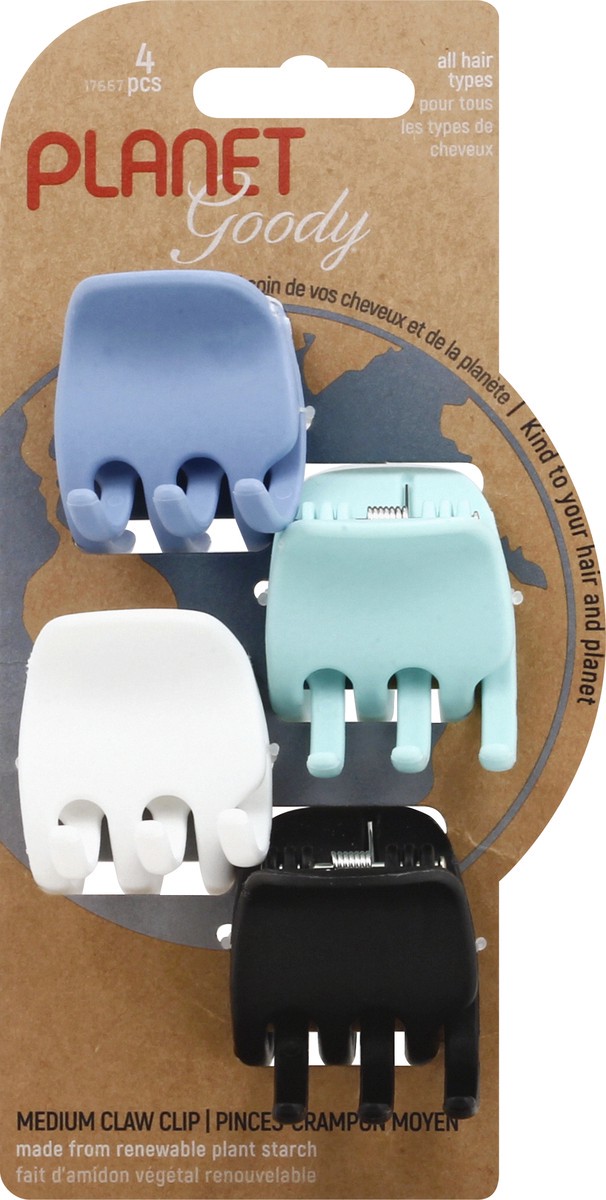 slide 1 of 10, Goody Planet Medium Claw Clip 4 ea, 4 ct