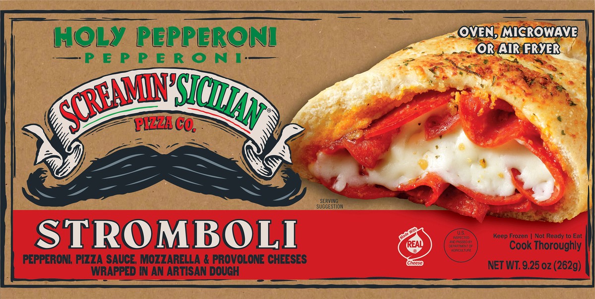 slide 6 of 9, Screamin' Sicilian Single Serve Stromboli Holy Pepperoni, 9.25 oz