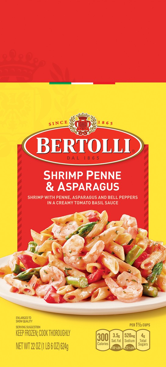 slide 1 of 11, Bertolli Shrimp Penne & Asparagus 22 oz, 22 oz